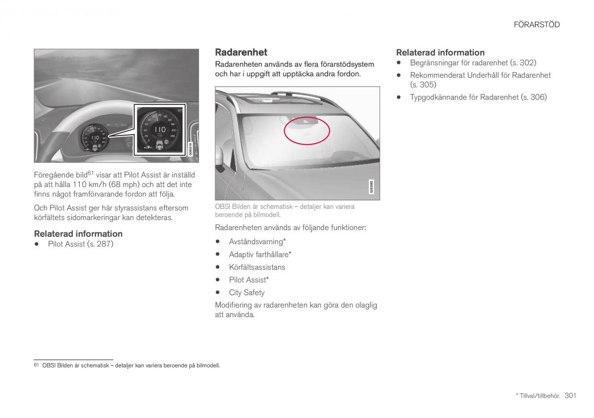 Volvo XC40 instruktionsbok / page 303