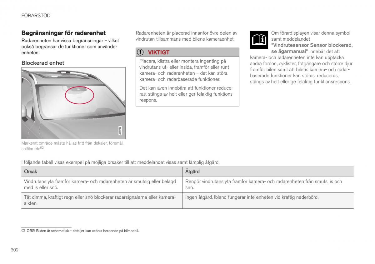 Volvo XC40 instruktionsbok / page 304