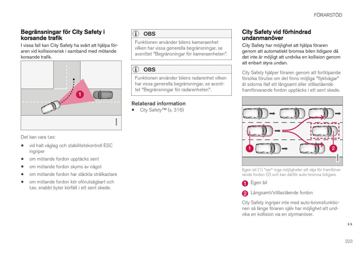 Volvo XC40 instruktionsbok / page 325