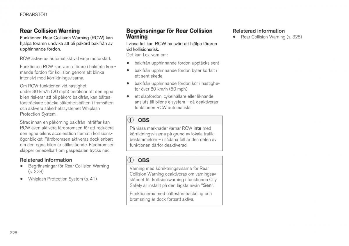 Volvo XC40 instruktionsbok / page 330