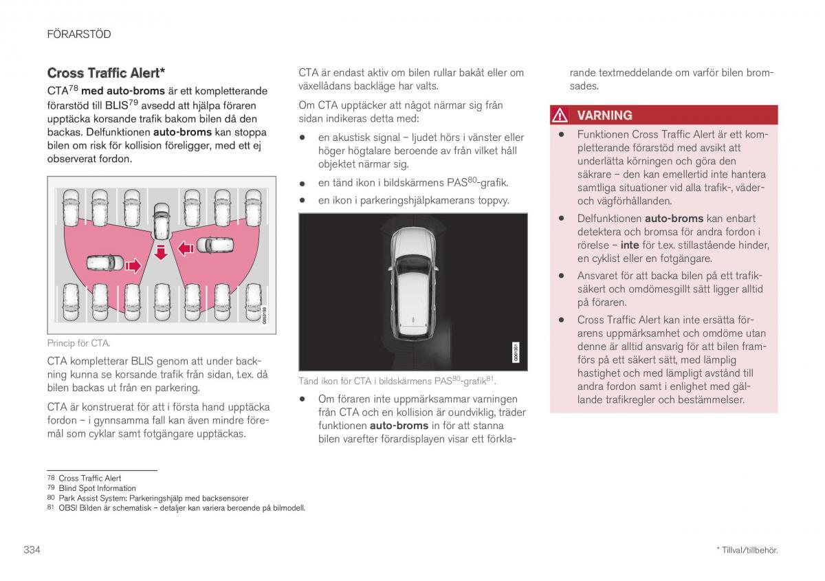 Volvo XC40 instruktionsbok / page 336