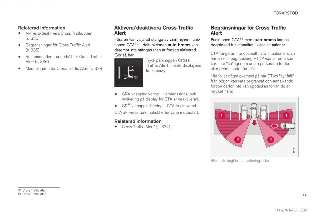 Volvo XC40 instruktionsbok / page 337