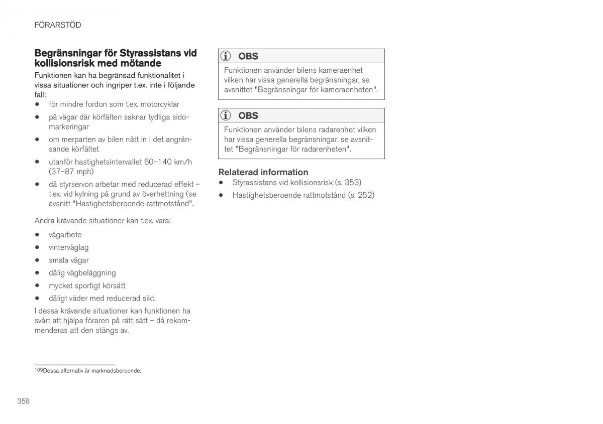 Volvo XC40 instruktionsbok / page 360