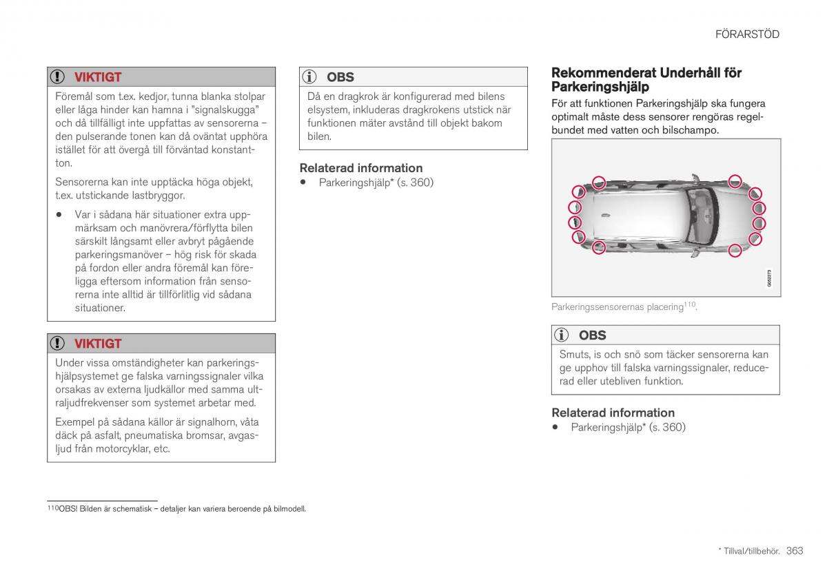 Volvo XC40 instruktionsbok / page 365