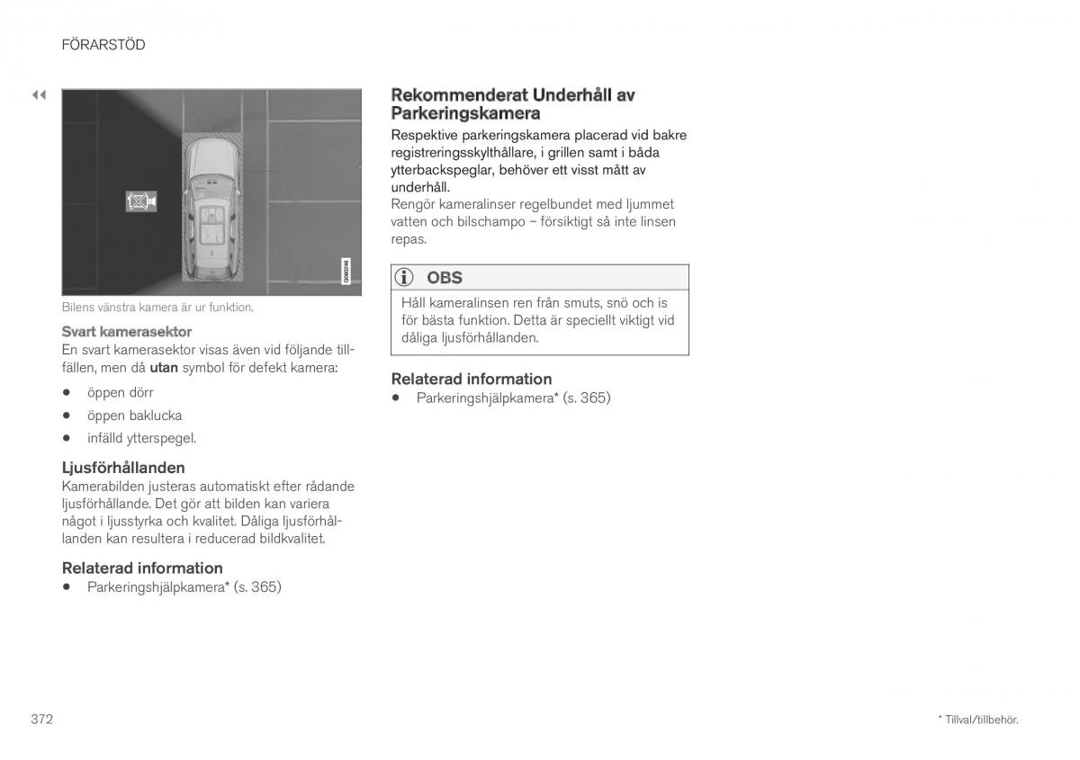 Volvo XC40 instruktionsbok / page 374