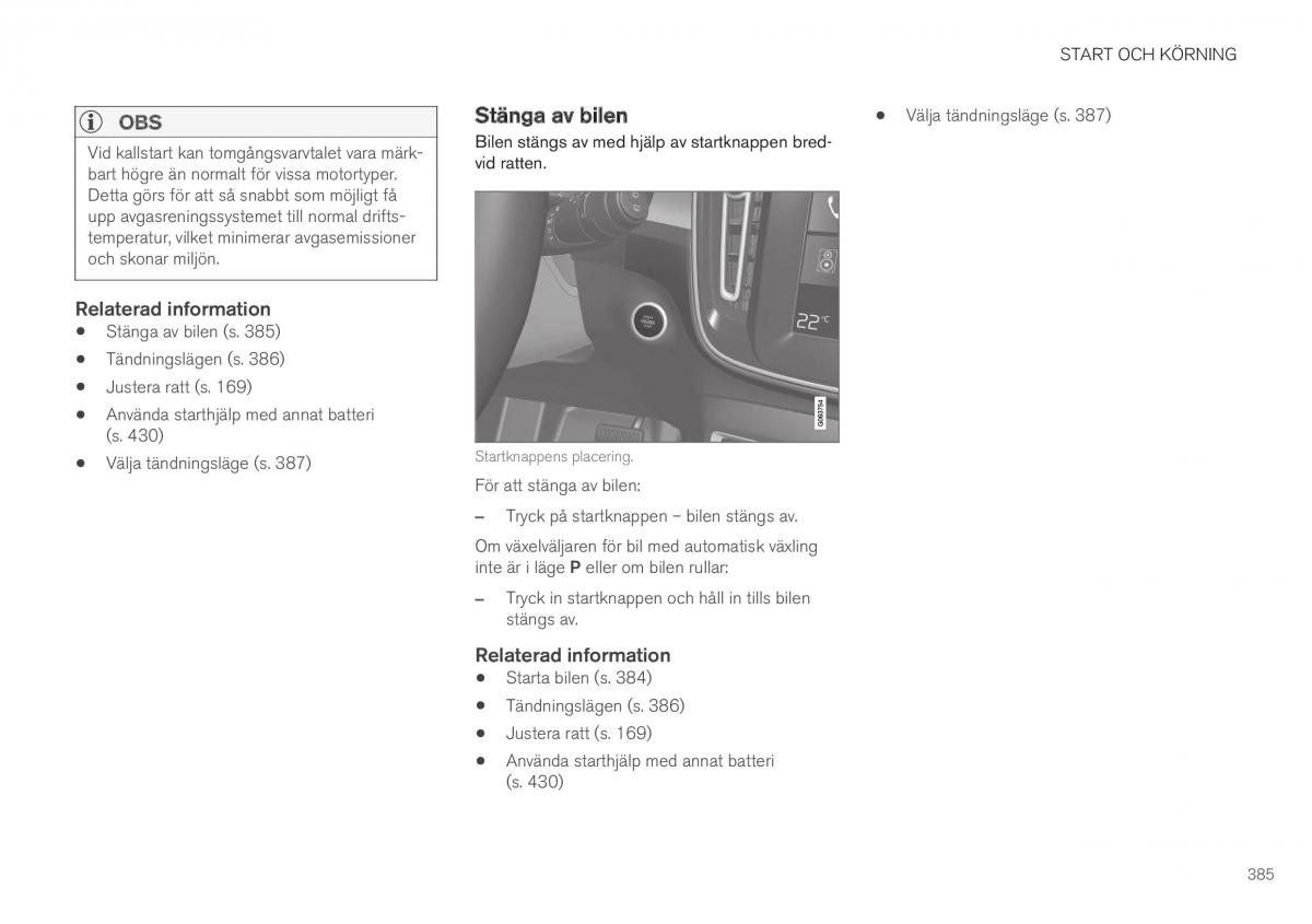 Volvo XC40 instruktionsbok / page 387