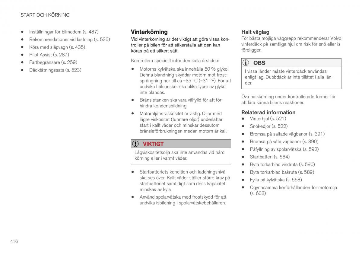 Volvo XC40 instruktionsbok / page 418