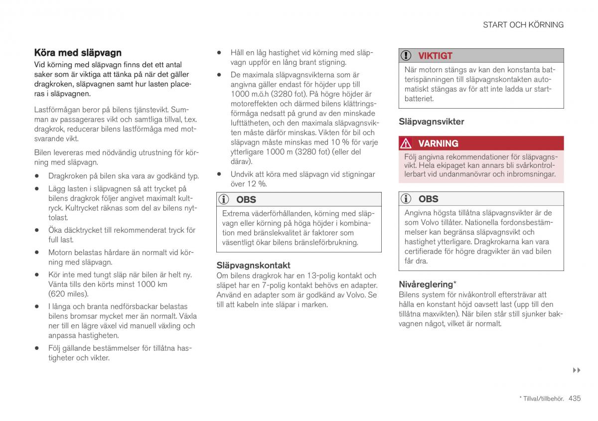 Volvo XC40 instruktionsbok / page 437