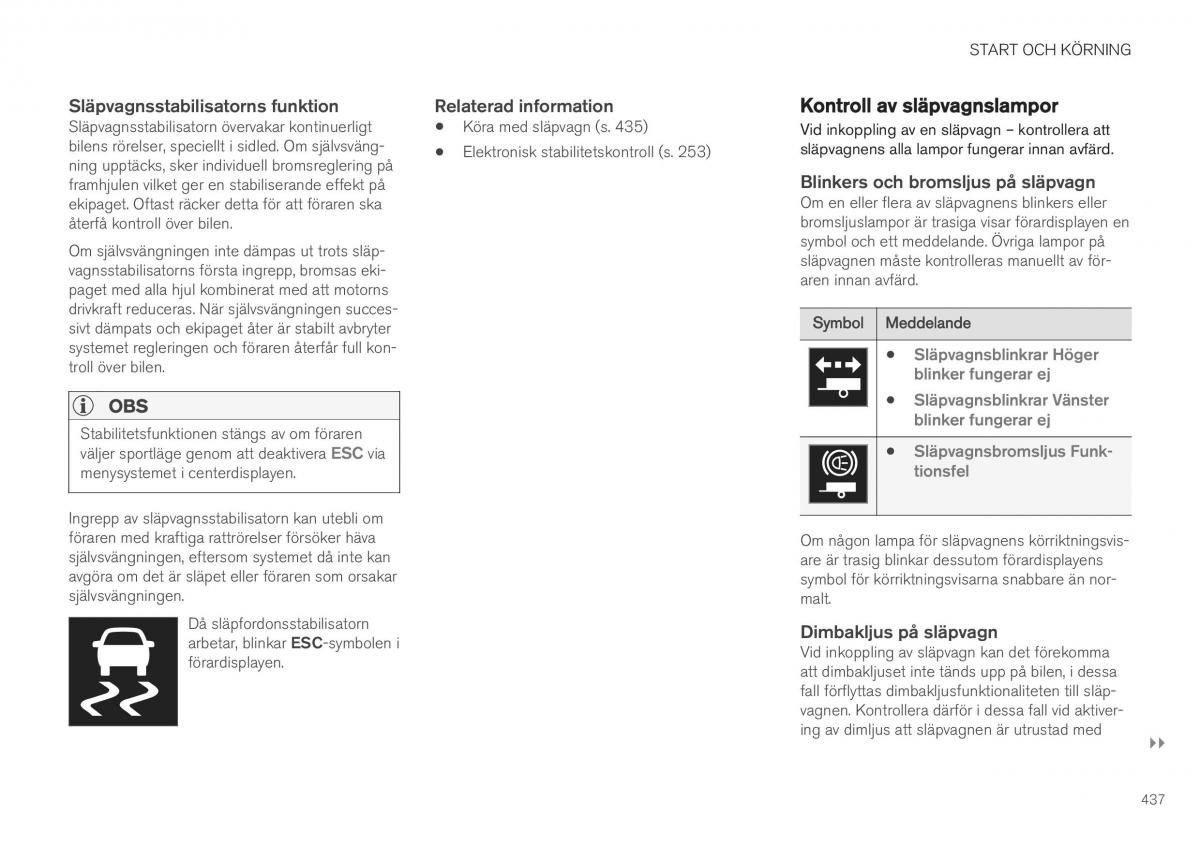 Volvo XC40 instruktionsbok / page 439