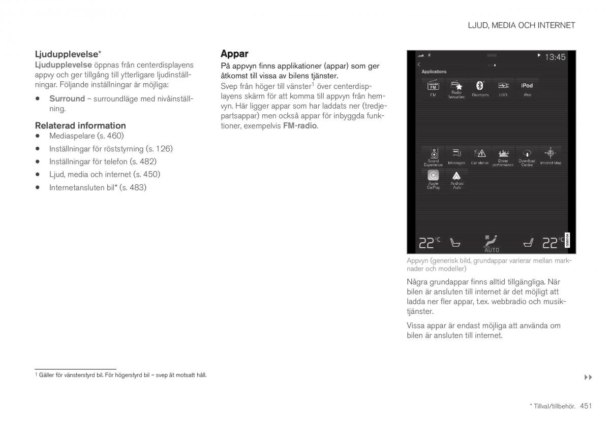 Volvo XC40 instruktionsbok / page 453