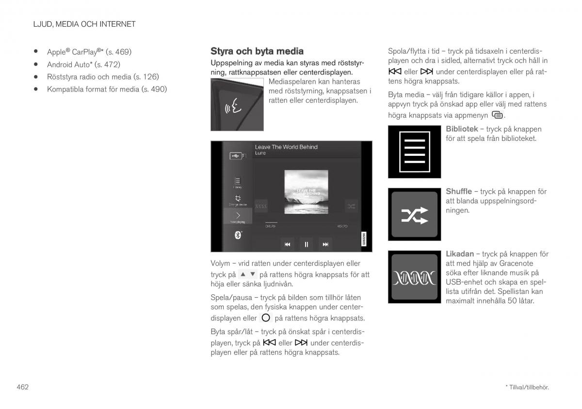 Volvo XC40 instruktionsbok / page 464