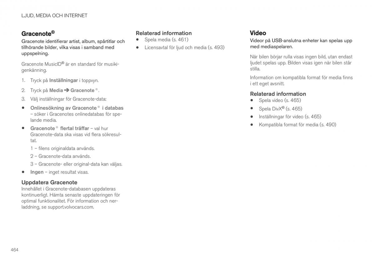 Volvo XC40 instruktionsbok / page 466