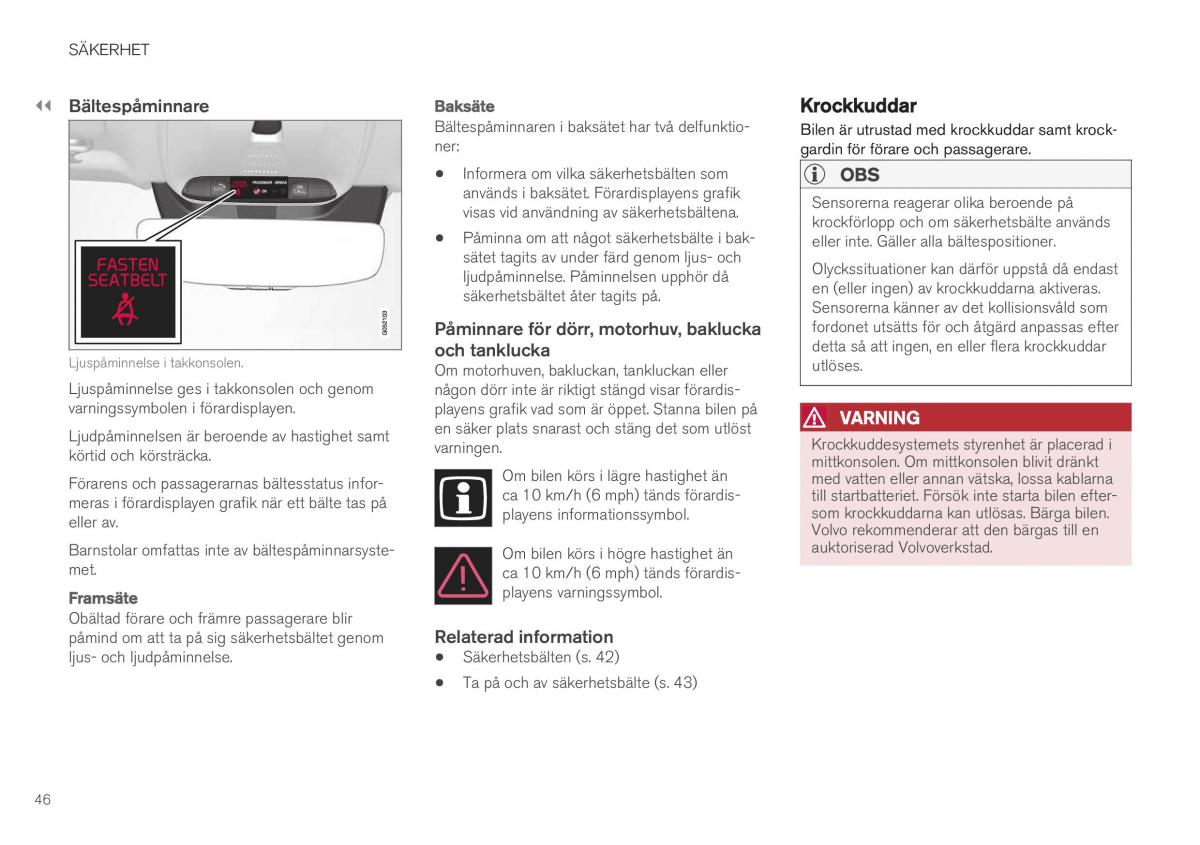 Volvo XC40 instruktionsbok / page 48