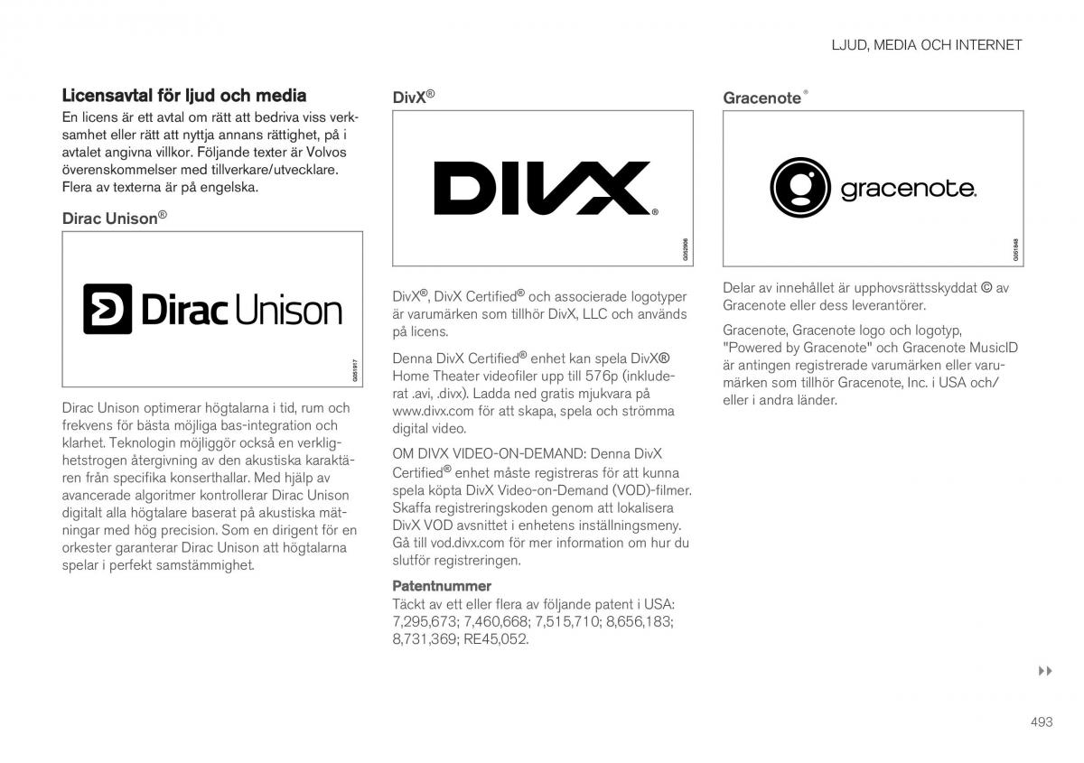 Volvo XC40 instruktionsbok / page 495