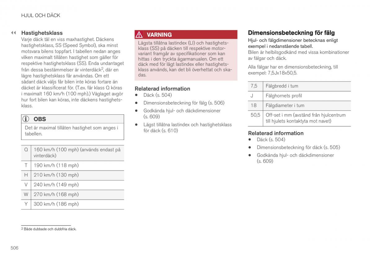 Volvo XC40 instruktionsbok / page 508