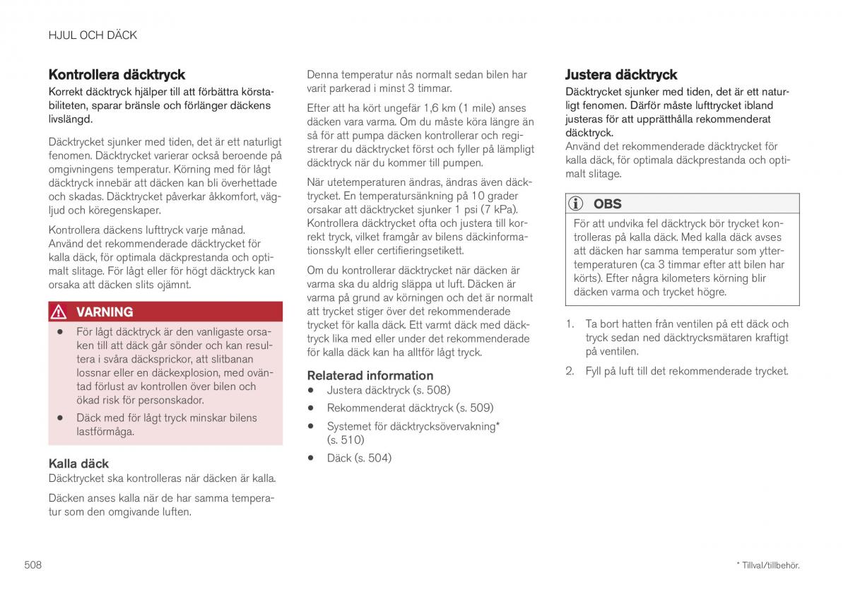 Volvo XC40 instruktionsbok / page 510