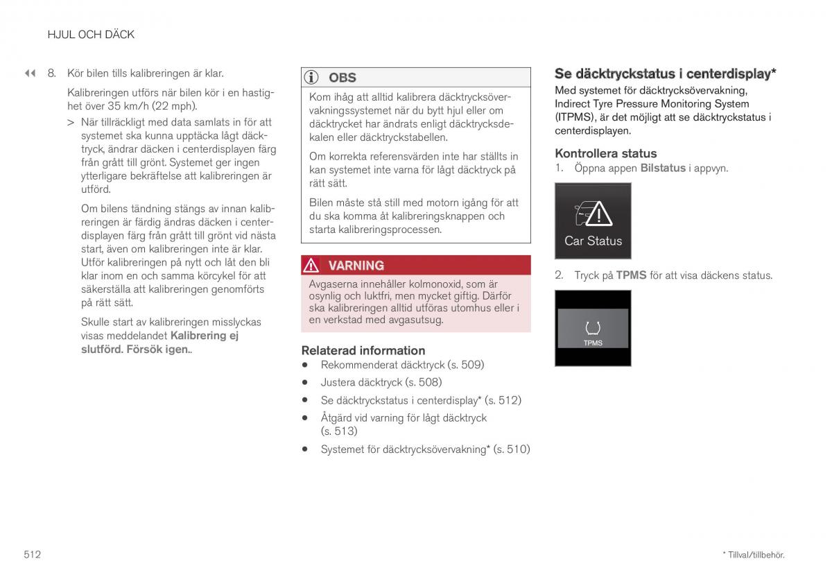 Volvo XC40 instruktionsbok / page 514