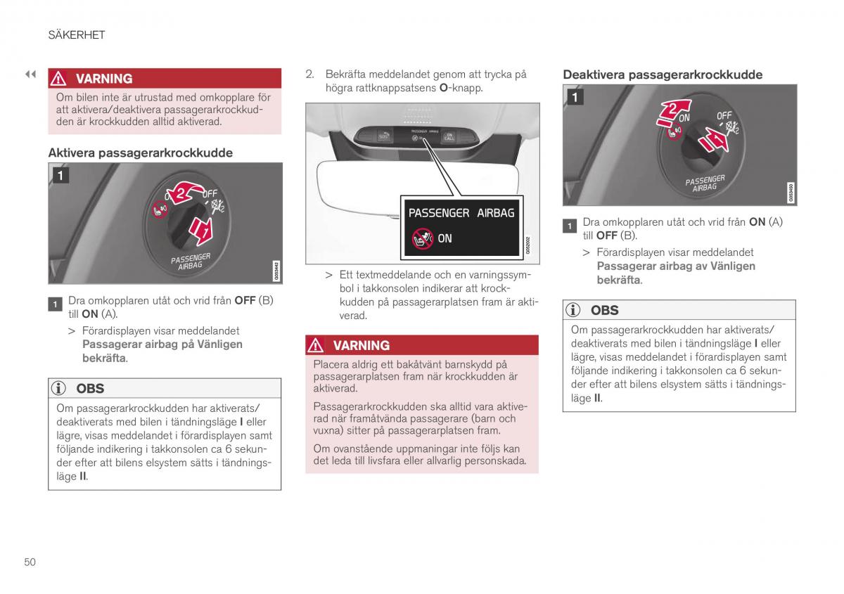 Volvo XC40 instruktionsbok / page 52