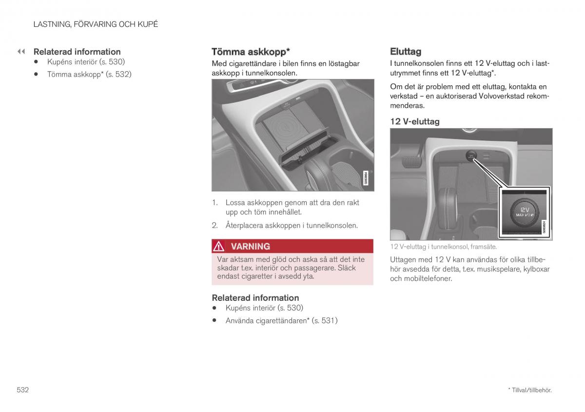 Volvo XC40 instruktionsbok / page 534