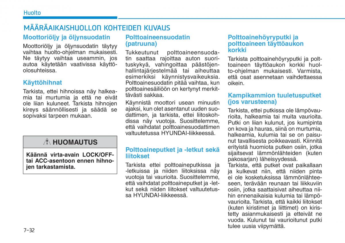 Hyundai i30 III 3 omistajan kasikirja / page 545