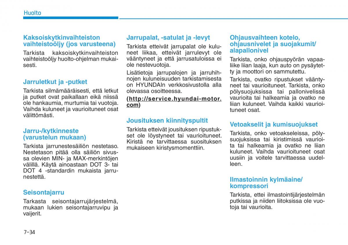 Hyundai i30 III 3 omistajan kasikirja / page 547