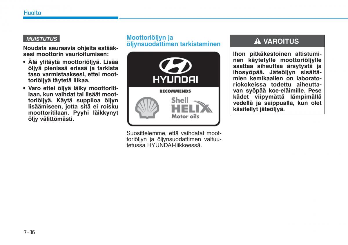 Hyundai i30 III 3 omistajan kasikirja / page 549