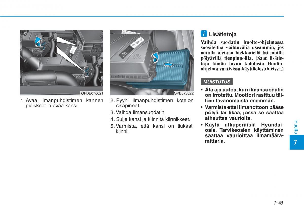 Hyundai i30 III 3 omistajan kasikirja / page 556