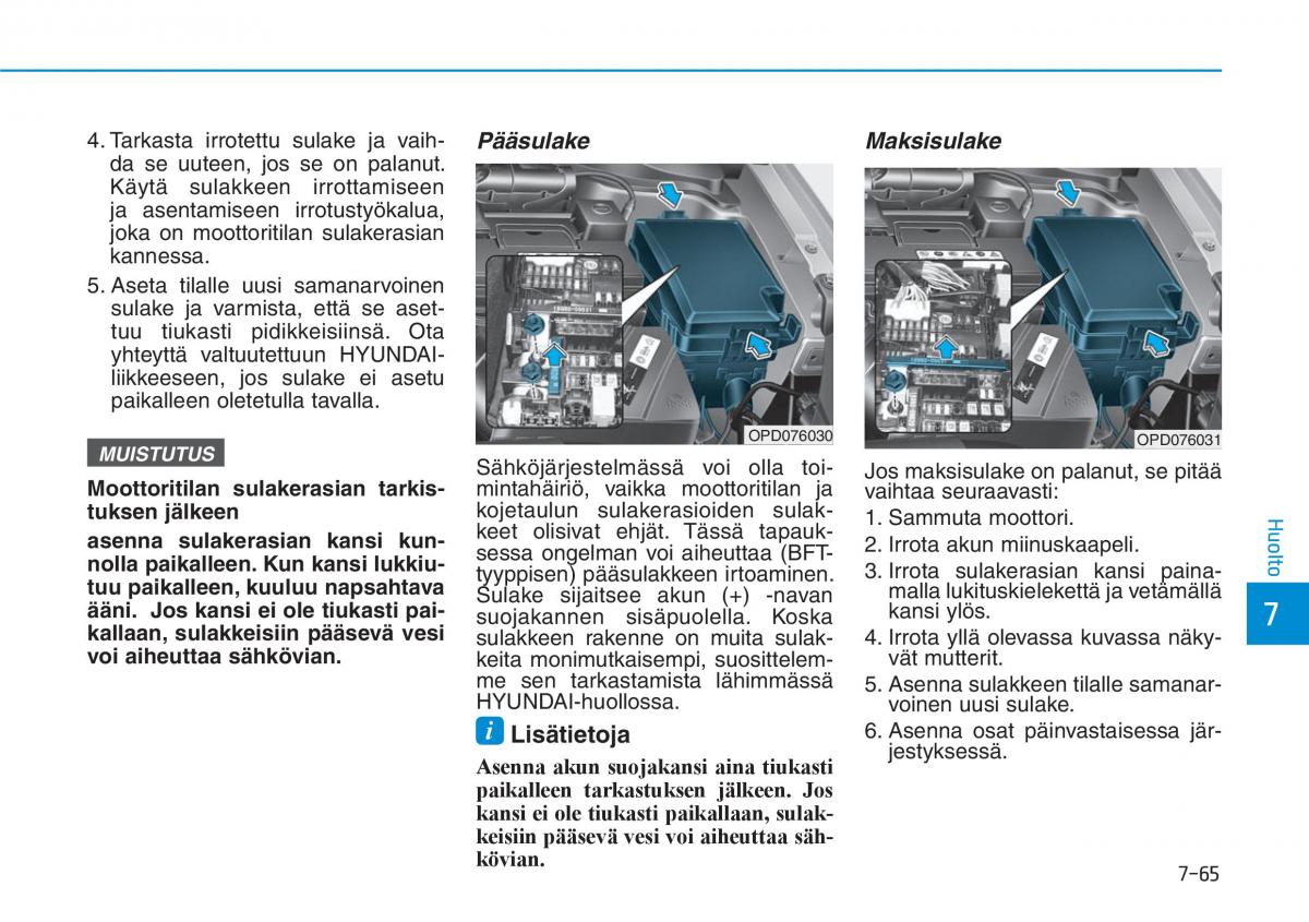 Hyundai i30 III 3 omistajan kasikirja / page 578