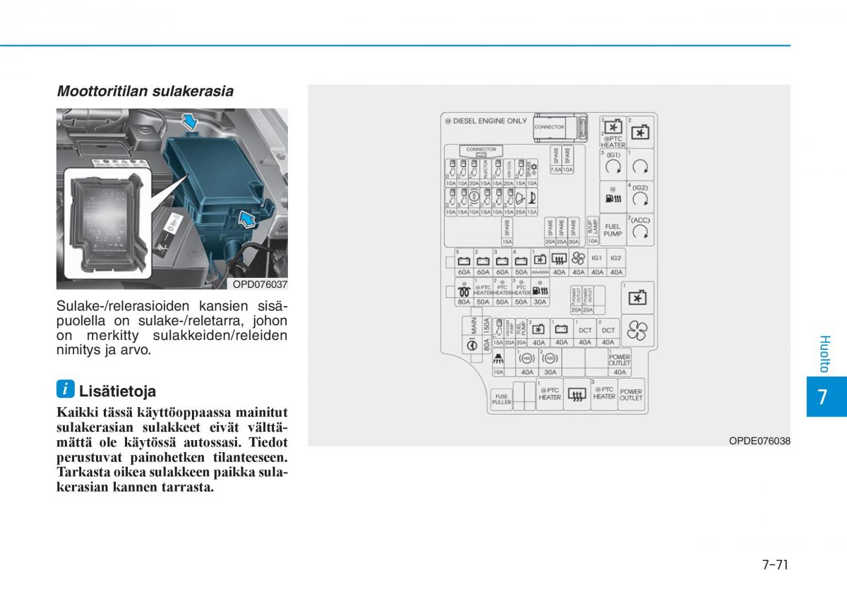 Hyundai i30 III 3 omistajan kasikirja / page 584