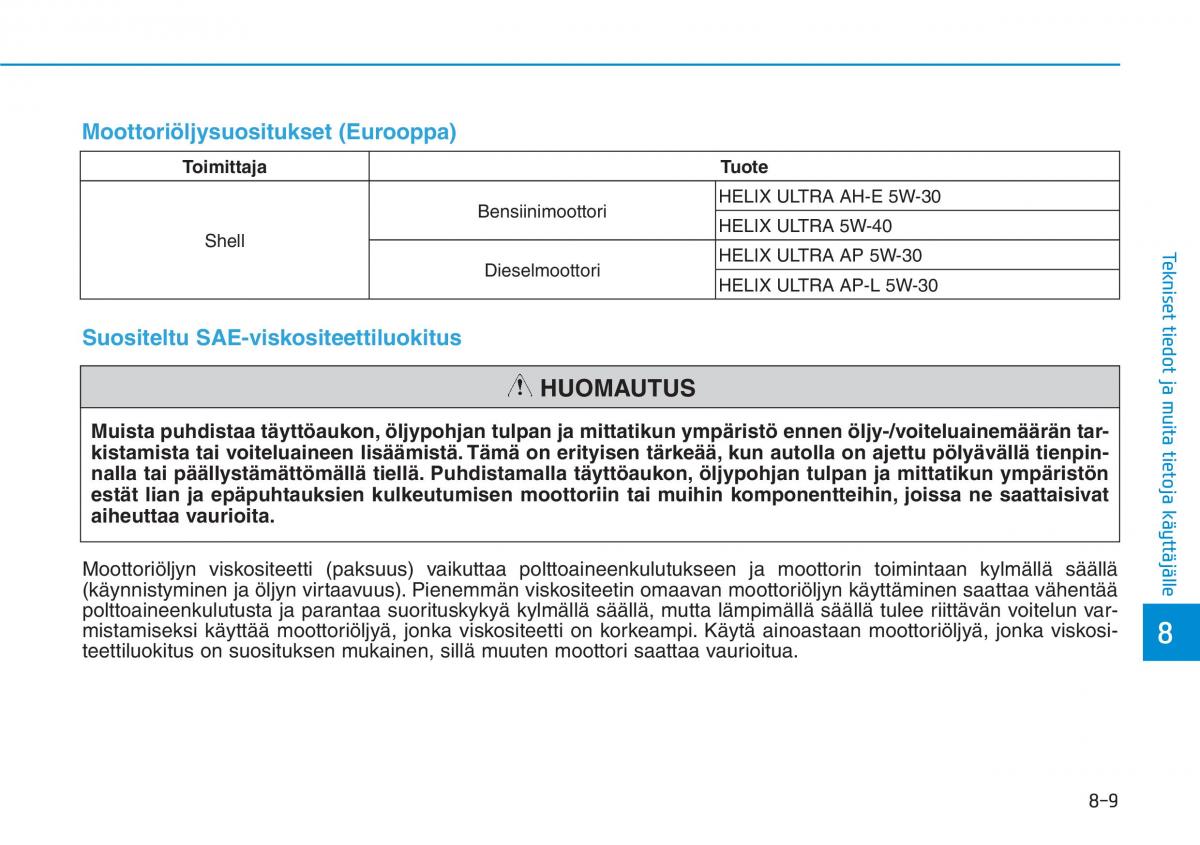 Hyundai i30 III 3 omistajan kasikirja / page 637