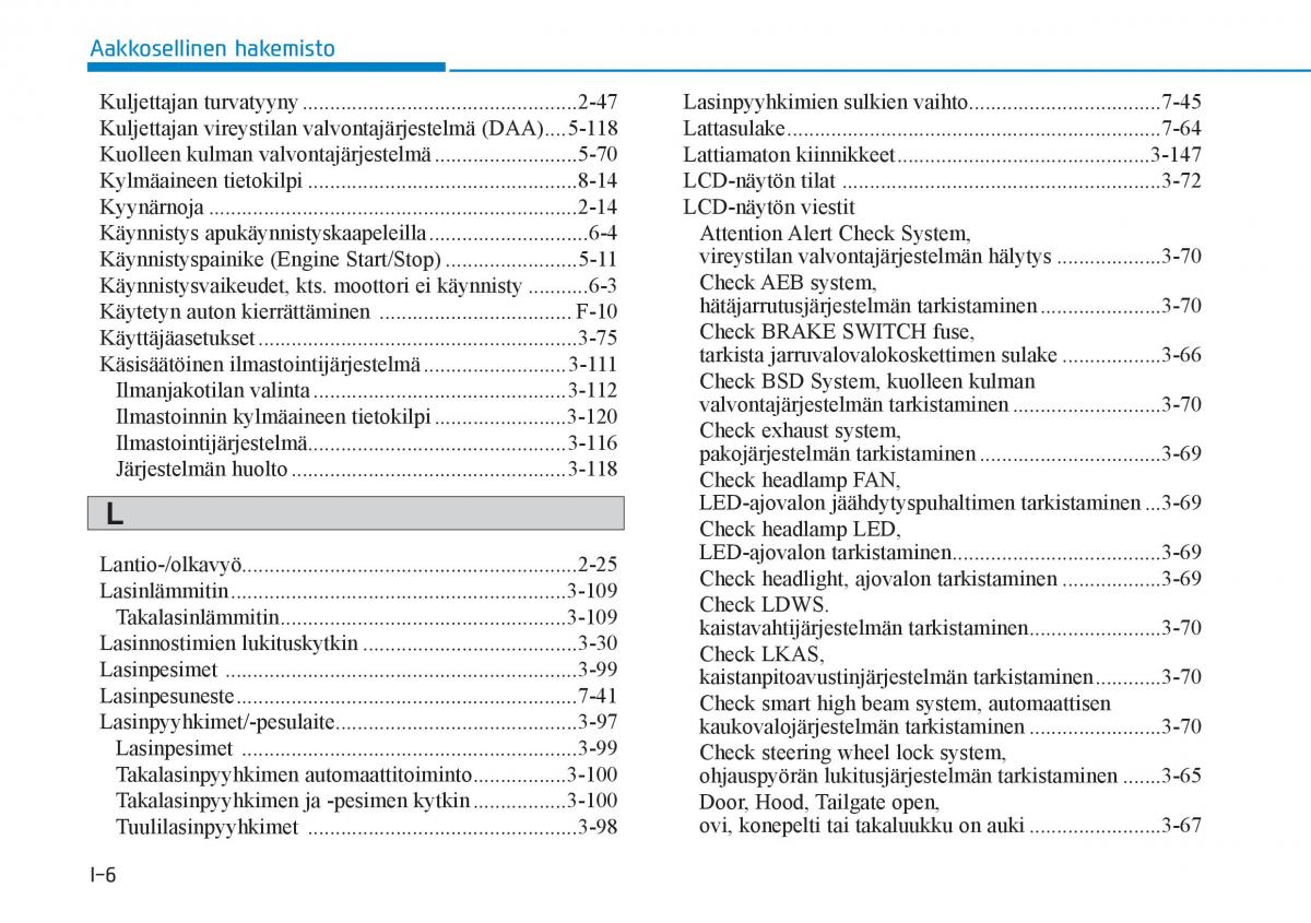 Hyundai i30 III 3 omistajan kasikirja / page 648