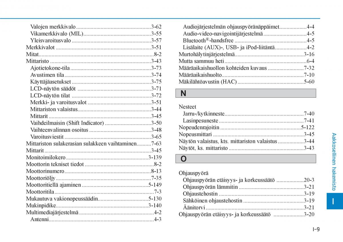 Hyundai i30 III 3 omistajan kasikirja / page 651