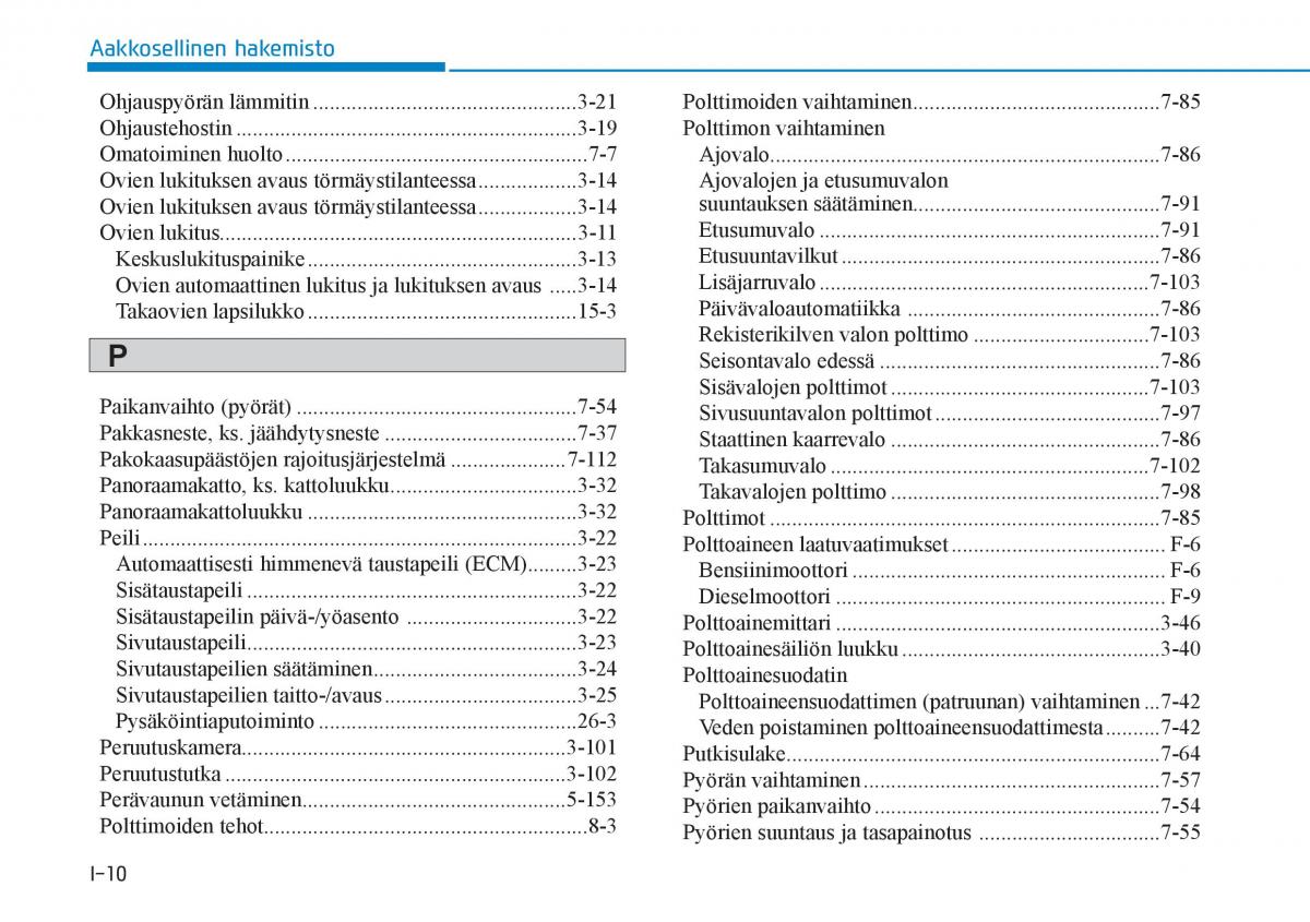 Hyundai i30 III 3 omistajan kasikirja / page 652