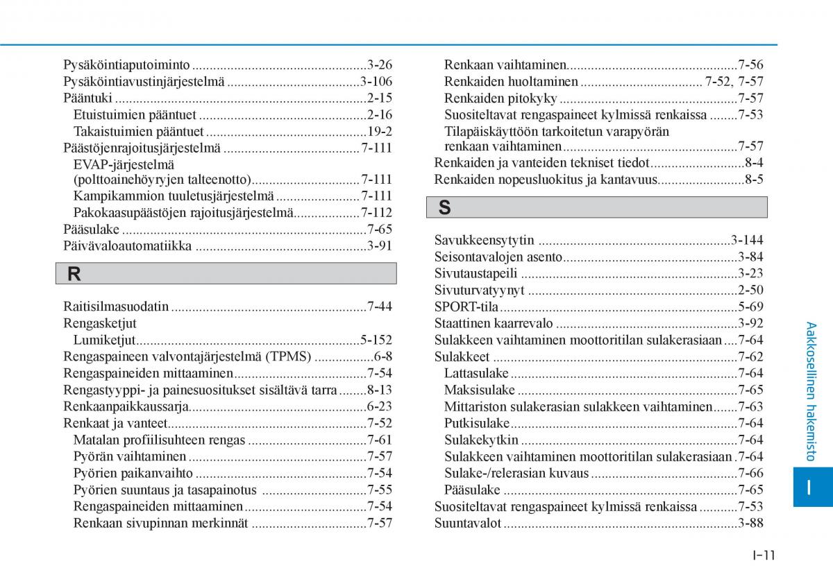 Hyundai i30 III 3 omistajan kasikirja / page 653