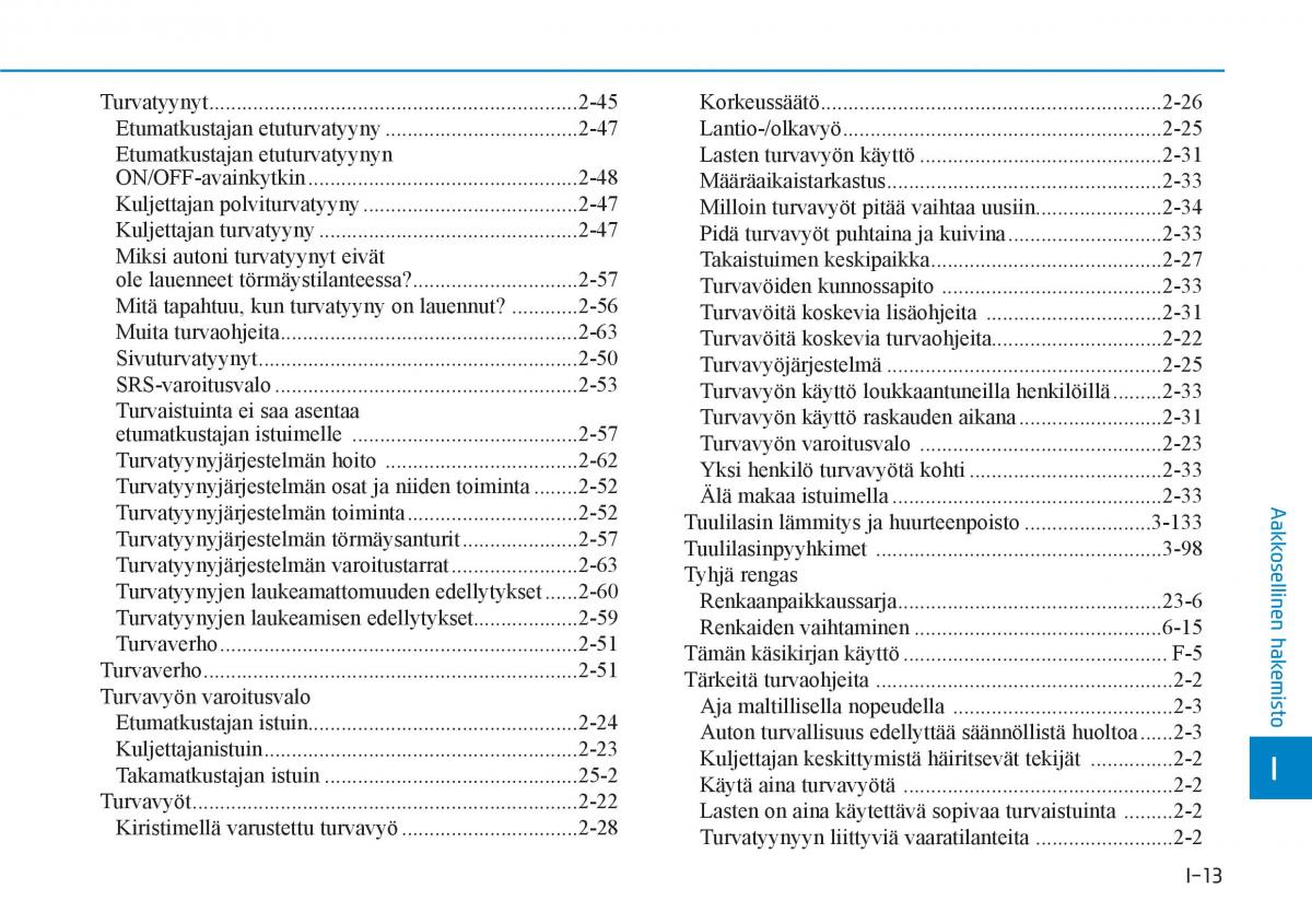 Hyundai i30 III 3 omistajan kasikirja / page 655