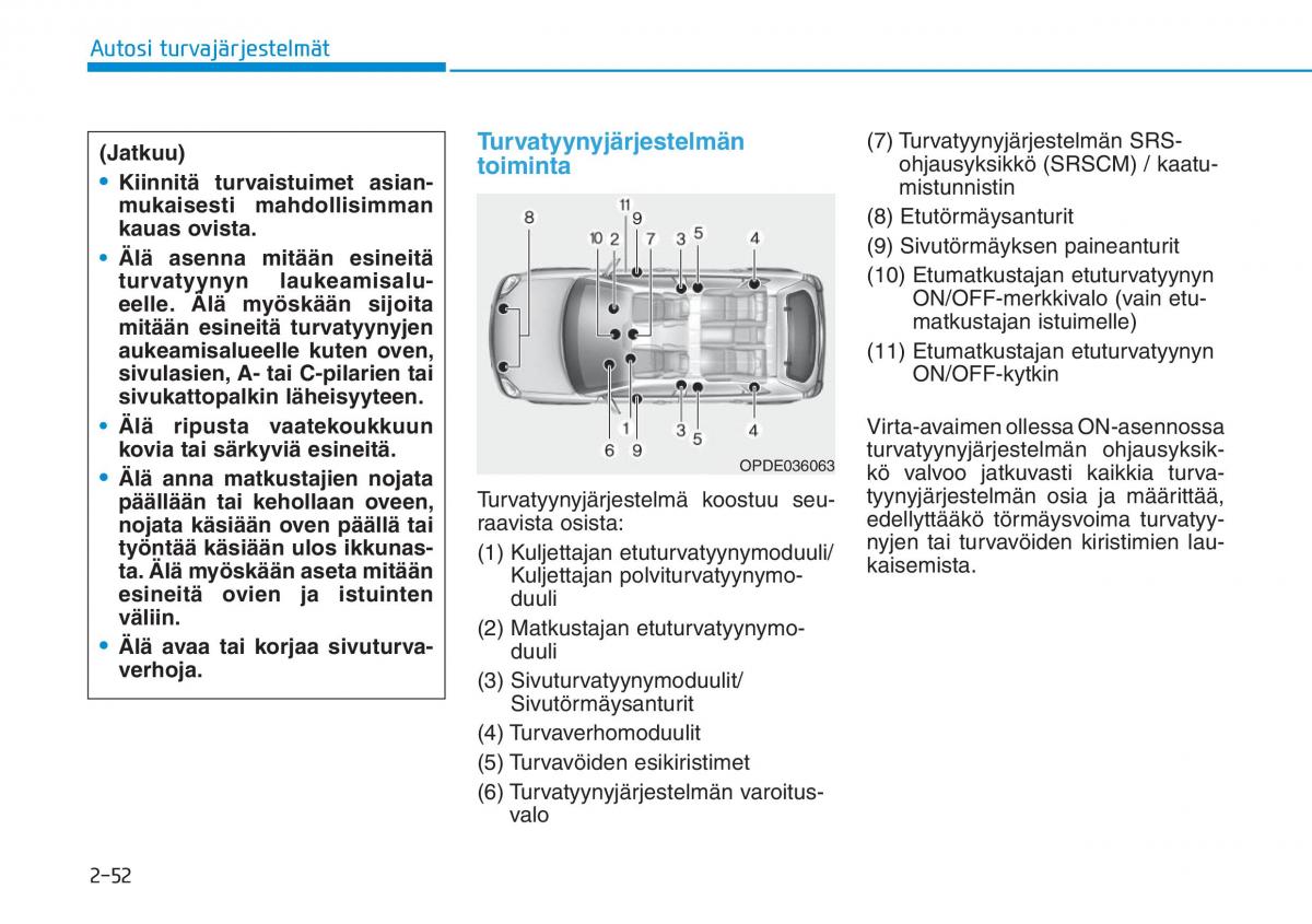 Hyundai i30 III 3 omistajan kasikirja / page 72