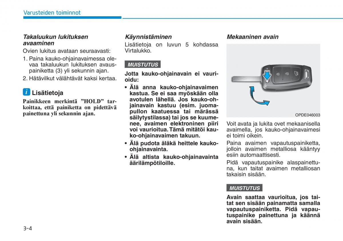 Hyundai i30 III 3 omistajan kasikirja / page 87