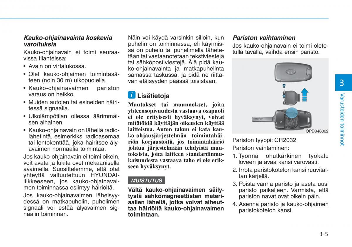 Hyundai i30 III 3 omistajan kasikirja / page 88