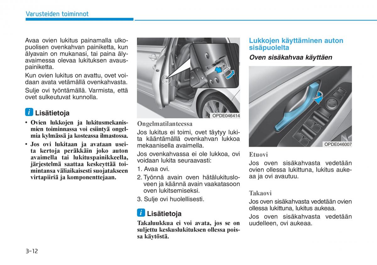 Hyundai i30 III 3 omistajan kasikirja / page 95