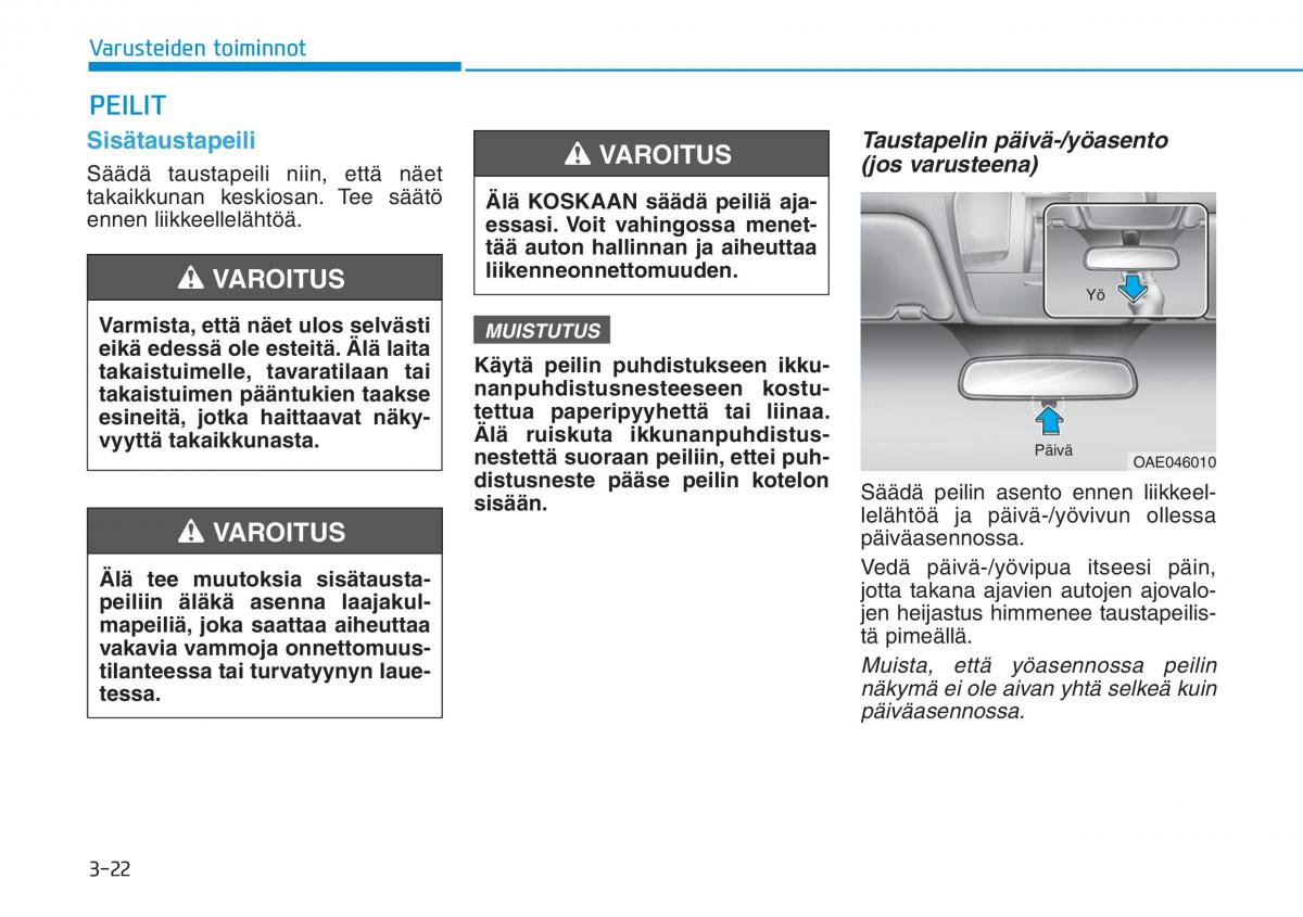 Hyundai i30 III 3 omistajan kasikirja / page 105