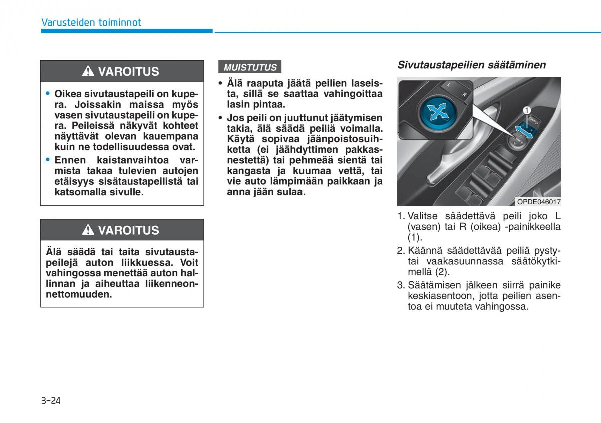 Hyundai i30 III 3 omistajan kasikirja / page 107