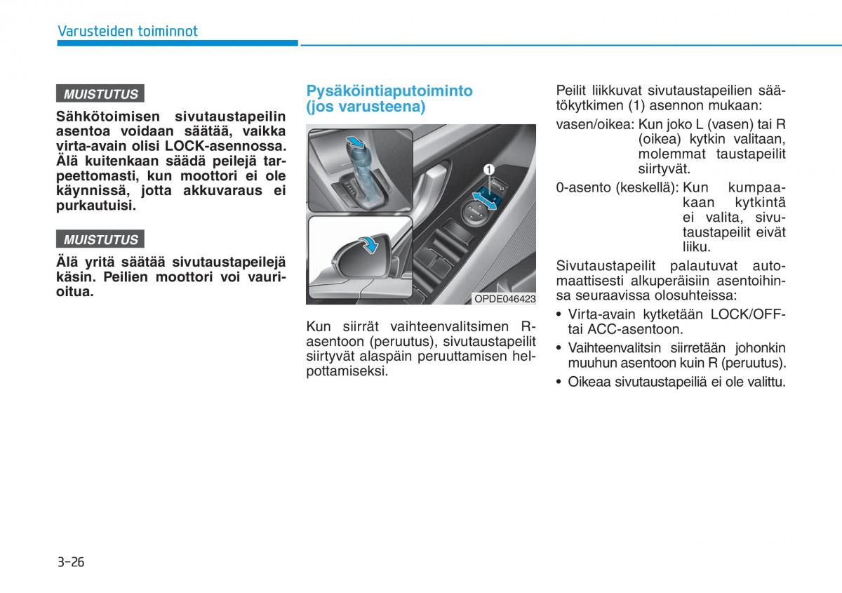 Hyundai i30 III 3 omistajan kasikirja / page 109