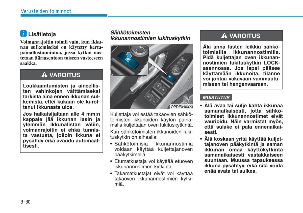 Hyundai i30 III 3 omistajan kasikirja / page 113