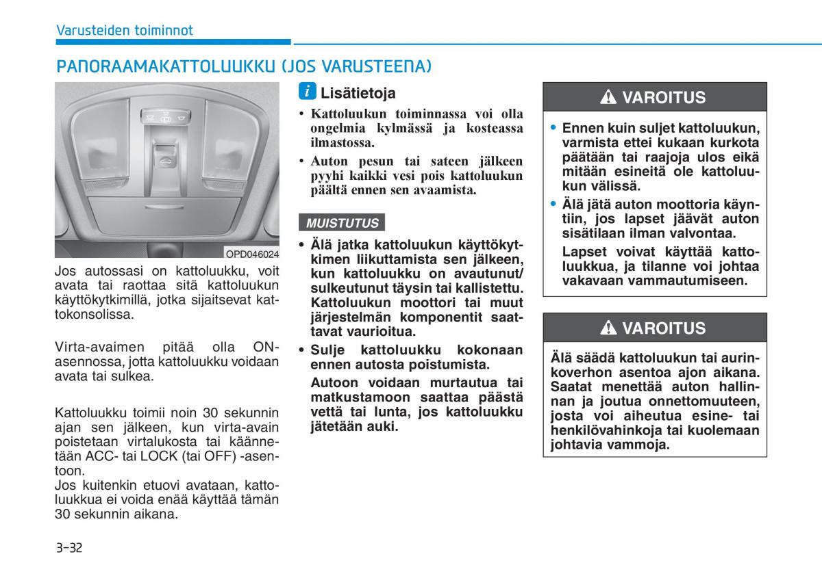 Hyundai i30 III 3 omistajan kasikirja / page 115