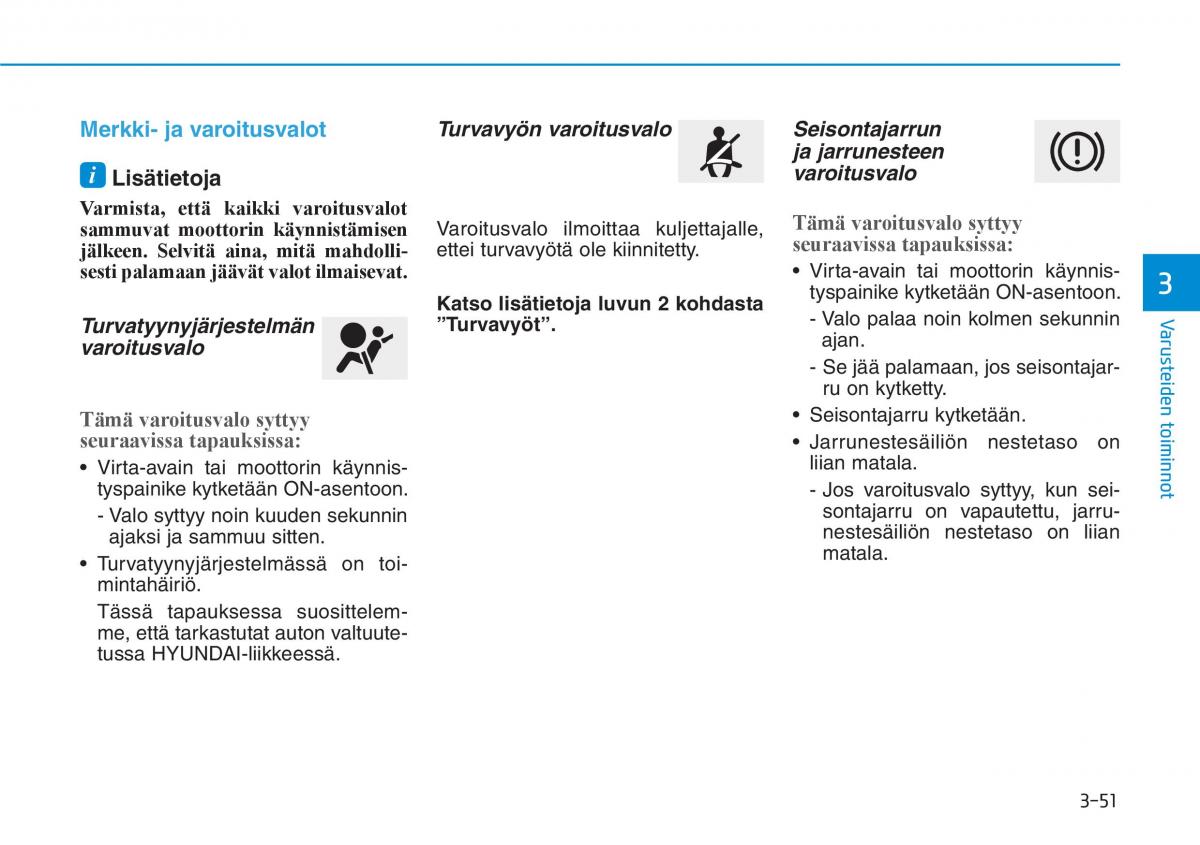 Hyundai i30 III 3 omistajan kasikirja / page 134