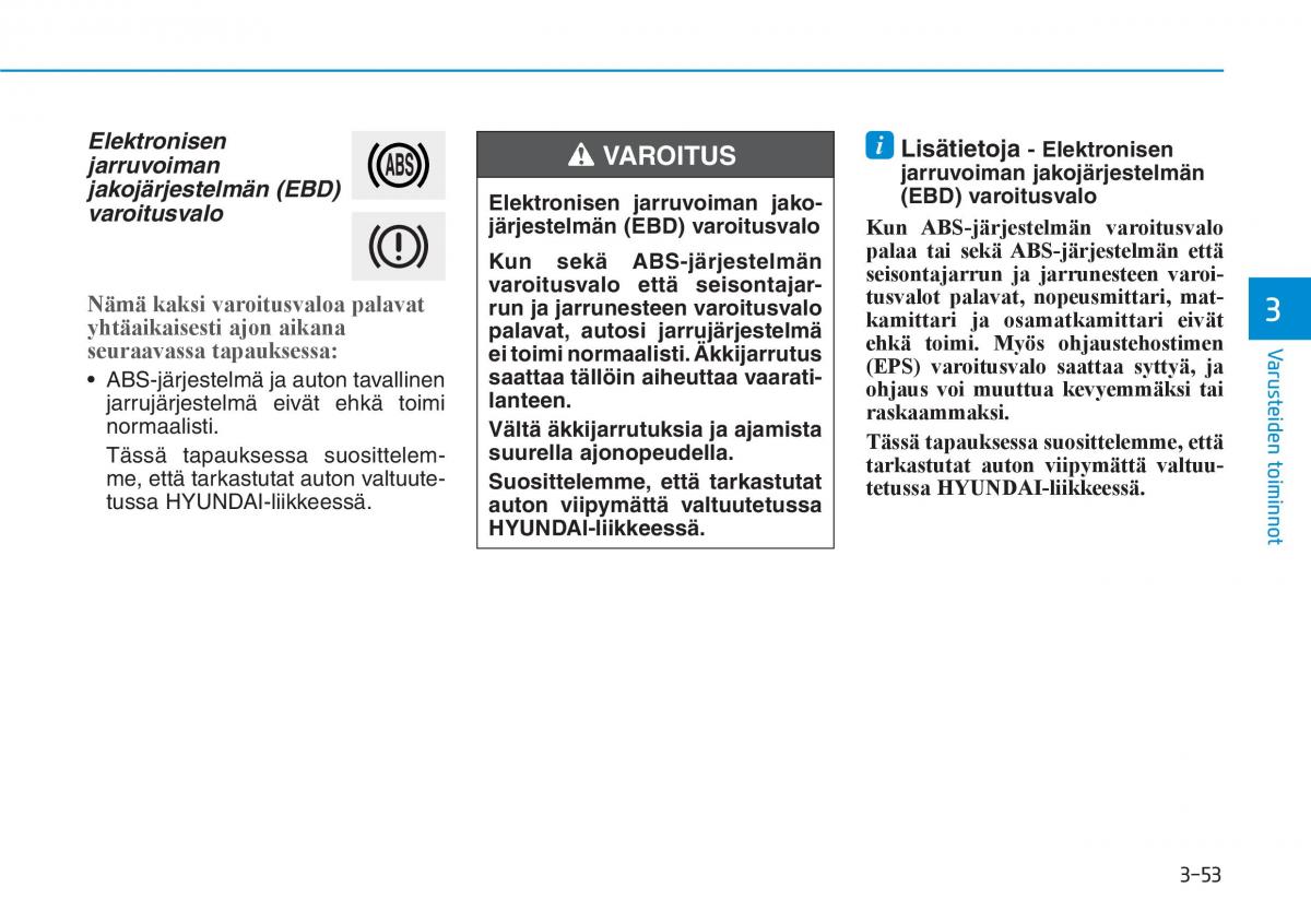 Hyundai i30 III 3 omistajan kasikirja / page 136