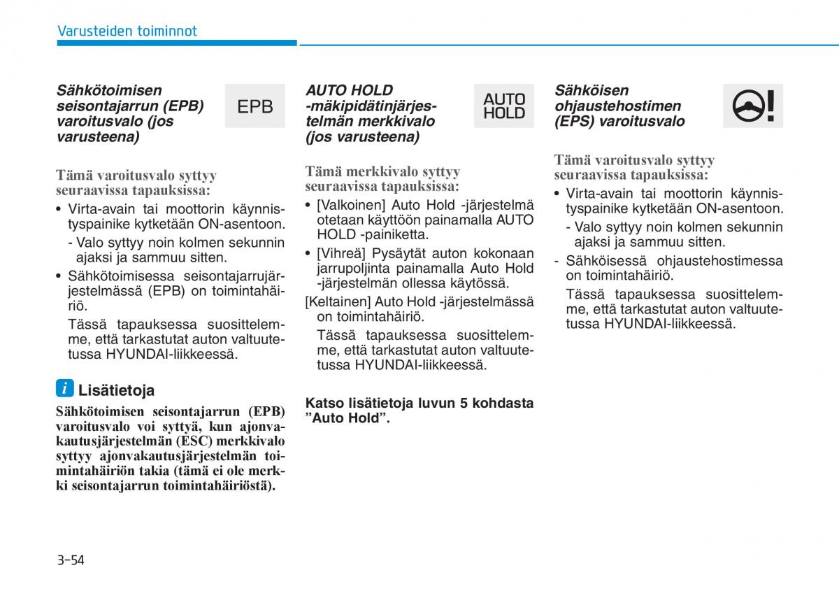 Hyundai i30 III 3 omistajan kasikirja / page 137