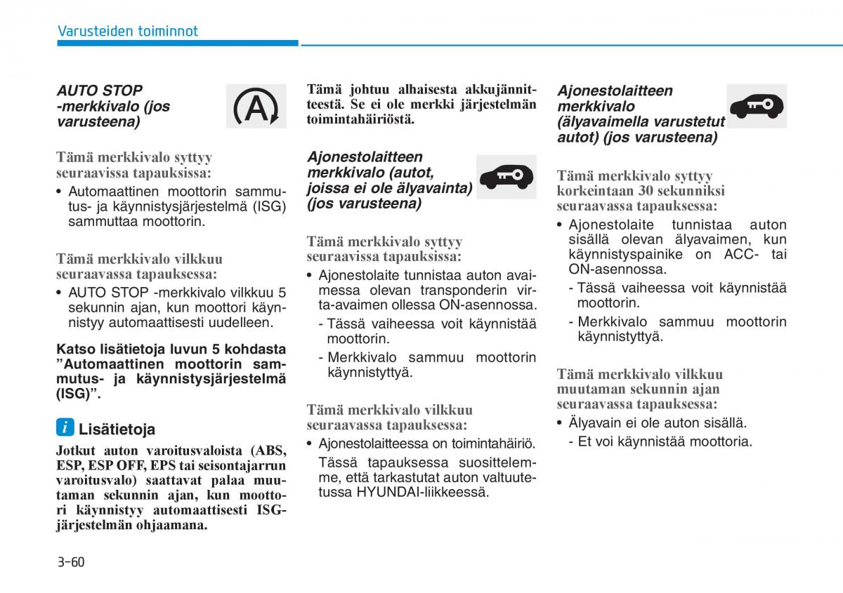 Hyundai i30 III 3 omistajan kasikirja / page 143