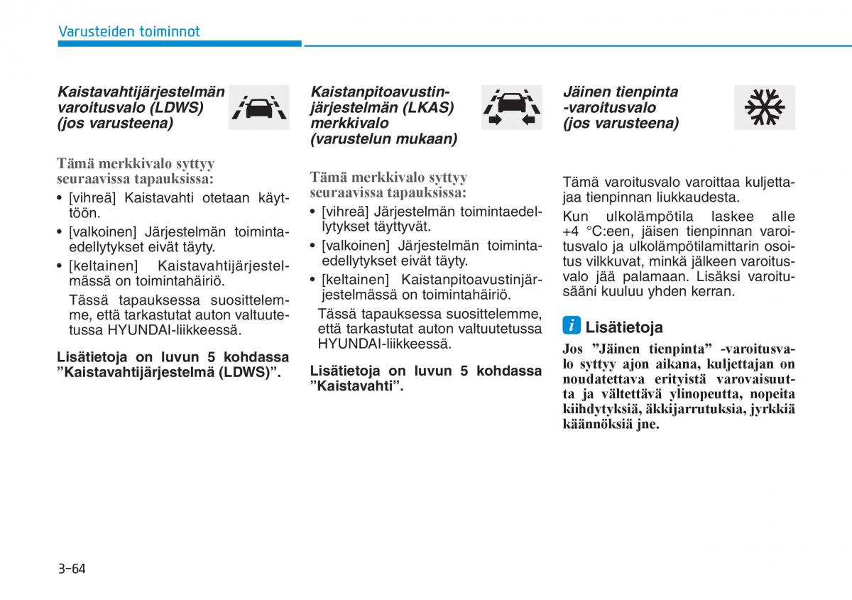 Hyundai i30 III 3 omistajan kasikirja / page 147