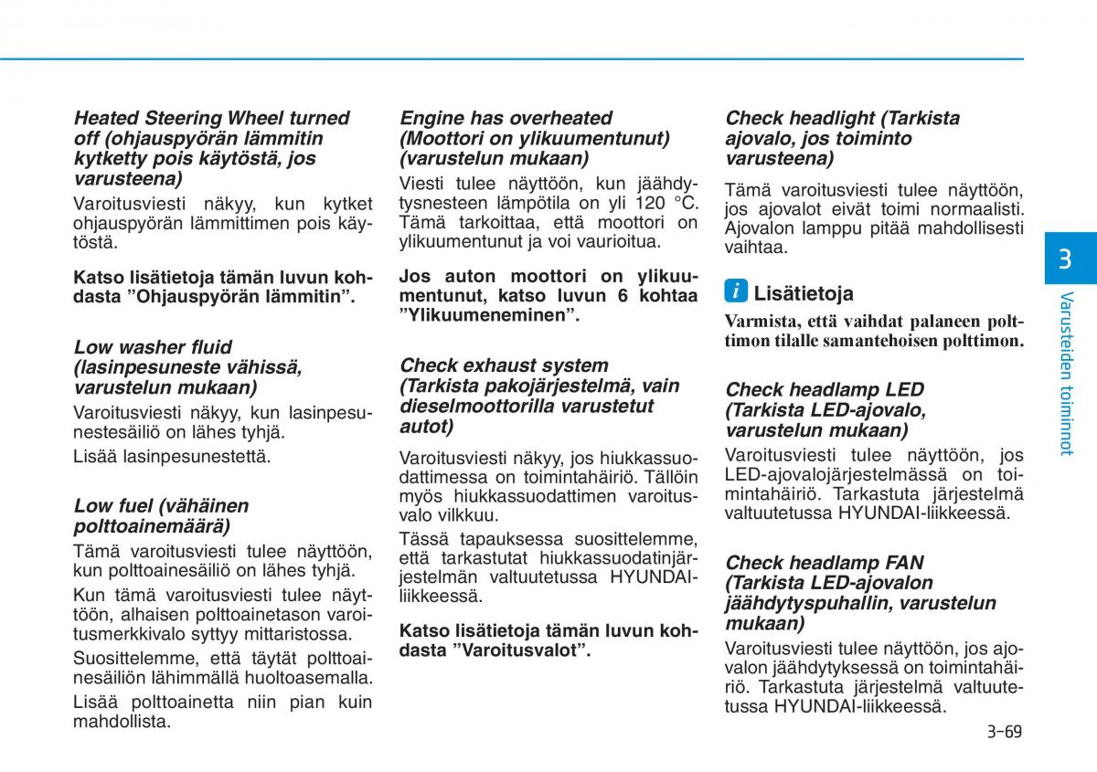 Hyundai i30 III 3 omistajan kasikirja / page 152